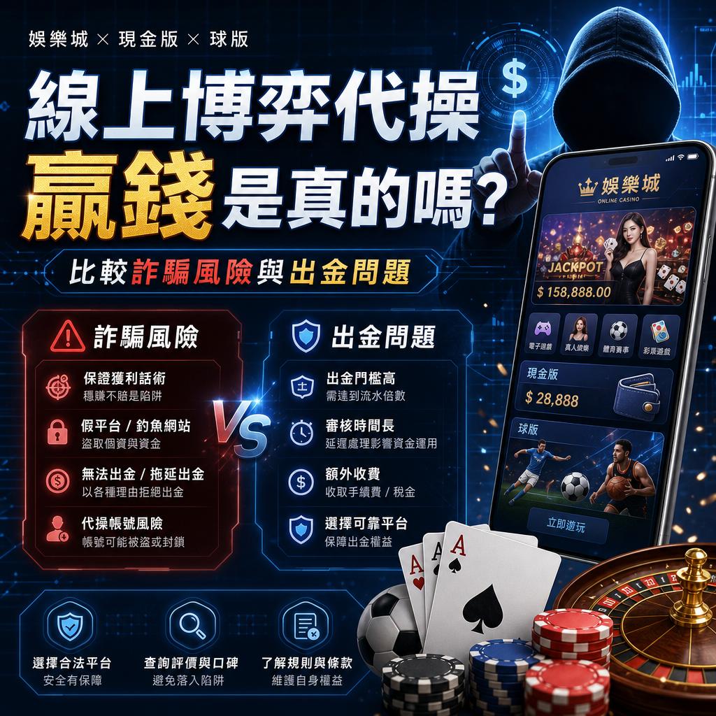 線上博弈代操贏錢是真的嗎 比較詐騙風險與出金問題