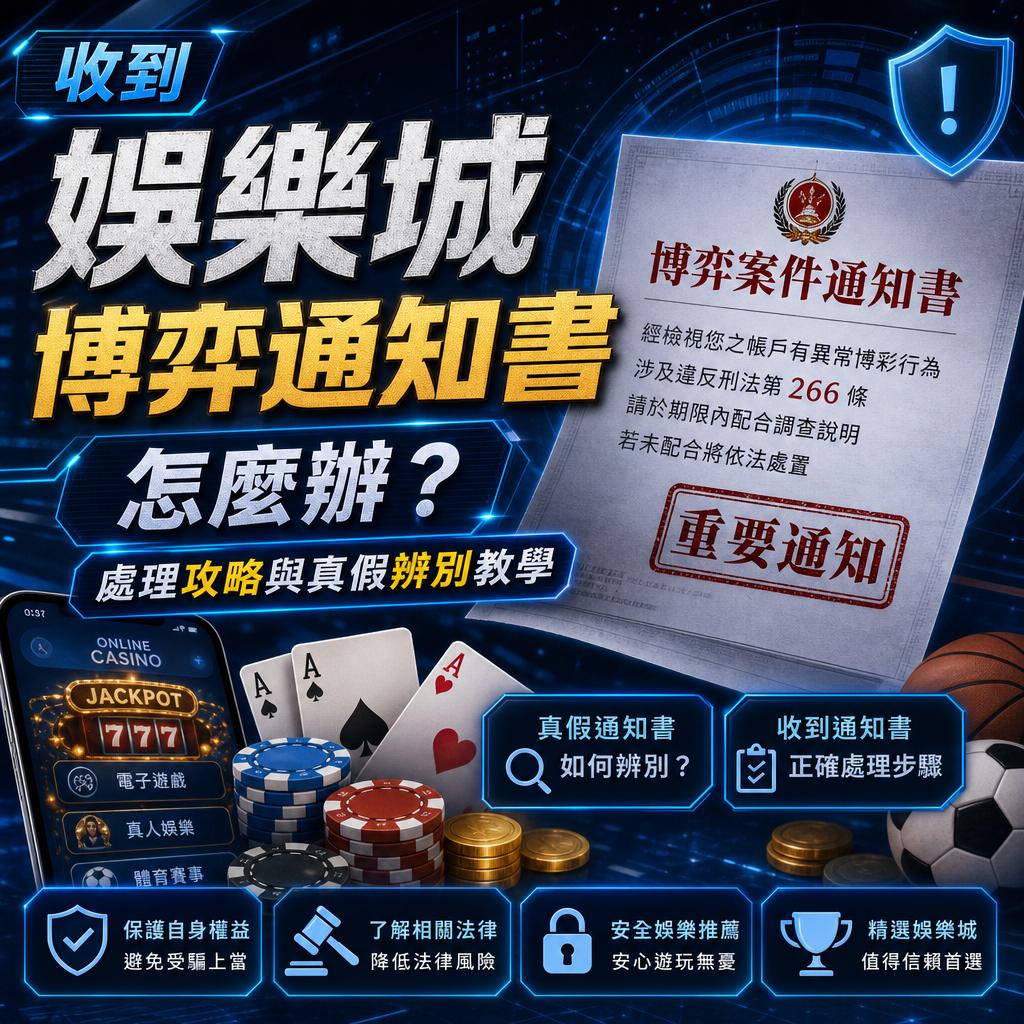 收到娛樂城博弈通知書怎麼辦？處理攻略與真假辨別教學
