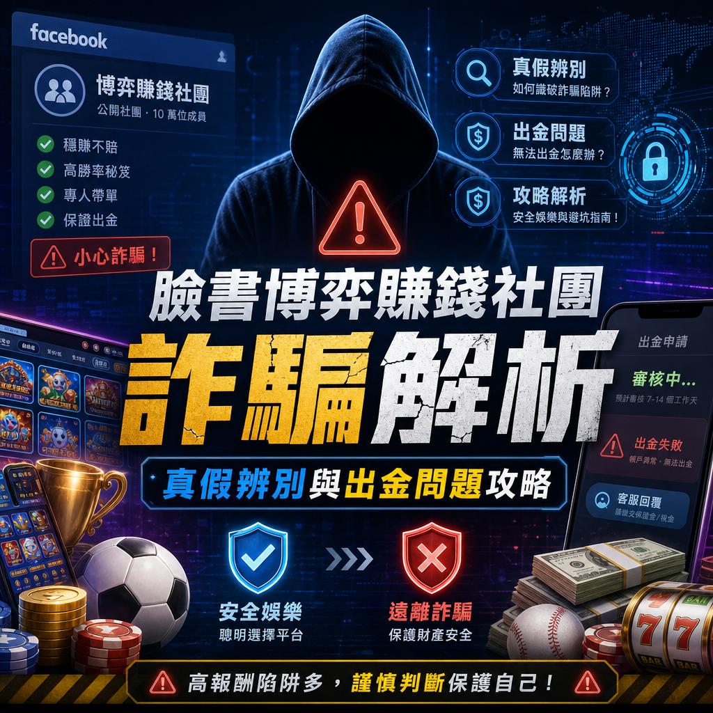 臉書博弈賺錢社團詐騙解析：真假辨別與出金問題攻略