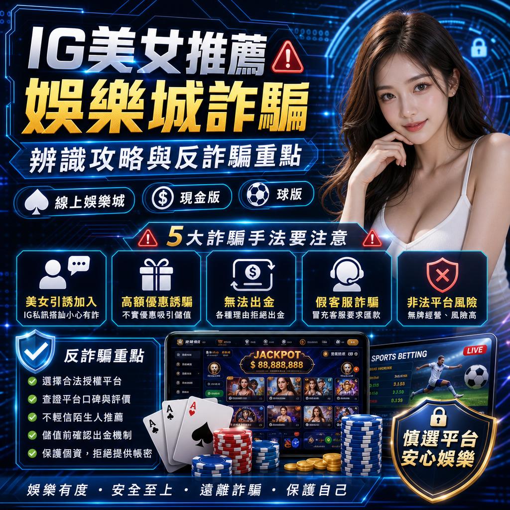 IG美女推薦娛樂城詐騙辨識攻略與反詐騙重點