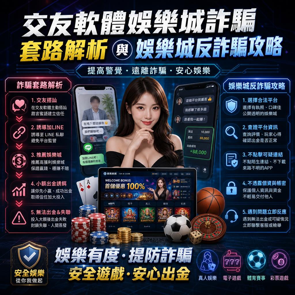 交友軟體娛樂城詐騙套路解析與娛樂城反詐騙攻略